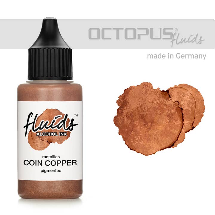 Octopus Concept GmbH – wholesale Craft supplies – Fluids Alcohol Ink COIN COPPER, alcohol ink for fluid art0
