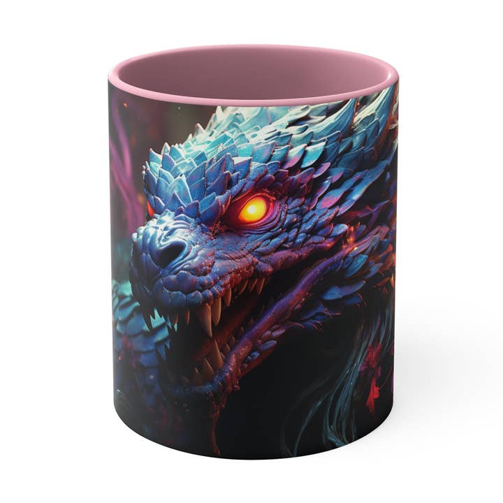 Caneca de cerâmica cabeça de cobra Caneca de café Espírito de cobra Caneca animal Simbolismo Presente de cobra Xamã Caneca de amante de cobra Caneca celestial Caneca celestial Design de cobra por atacado de Outlaw Design Crafts and Gifts