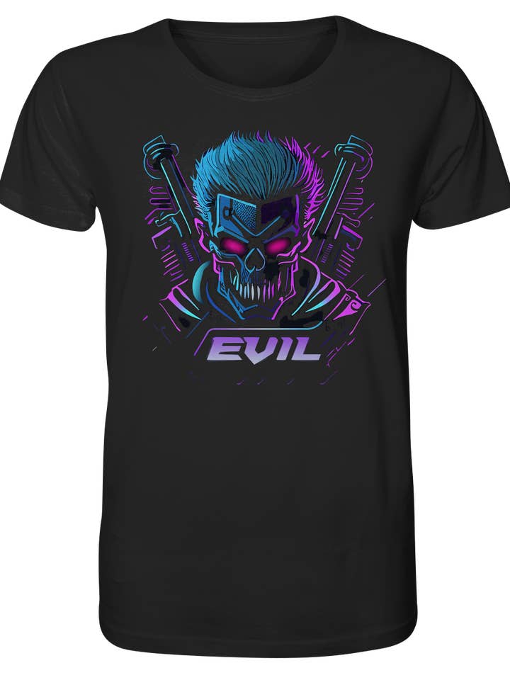Vallhalla Designs - Wholesale Screen Printed T-Shirt - Unisex - Cyberpunk Evil Future T-Shirt – Bold Design for Futuristic Rebels