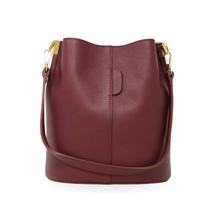 German Fuentes Handbags - Wholesale Shoulder Bag - Women's - GF2554 GENUINE ITALIAN LEATHER BUCKET BAG19