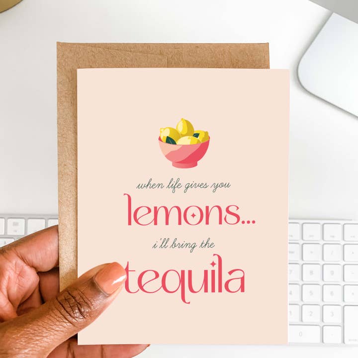 Blú Rose - Wholesale Sympathy Card - Lemons & Tequila Greeting Card