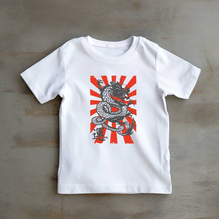 Dragón de la Suerte - Camiseta de Manga Corta para Niños Pequeños para venta al por mayor de Ragtop Kids