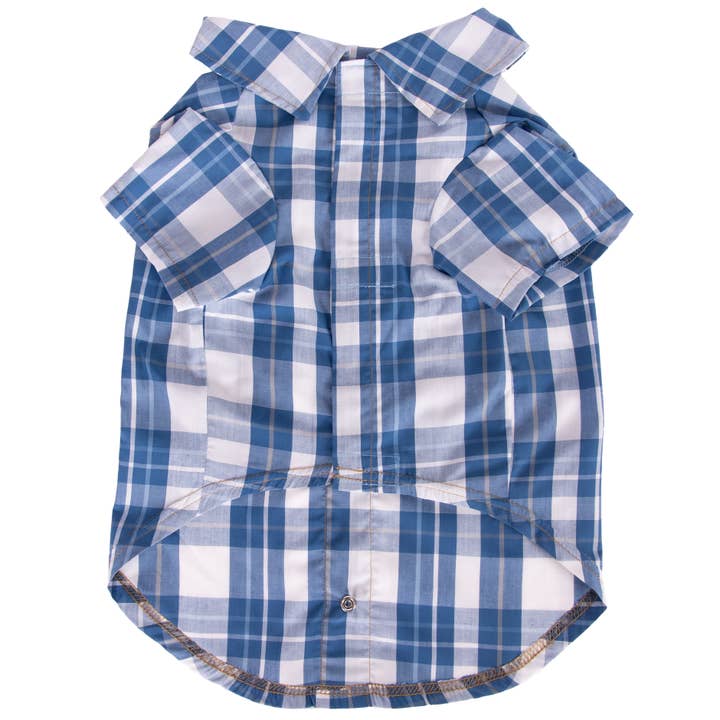 Lexington Pet & Wrangler Pet - Vente Chemise – chien - Chemise à carreaux Wrangler à poches à pression Bleu Multi