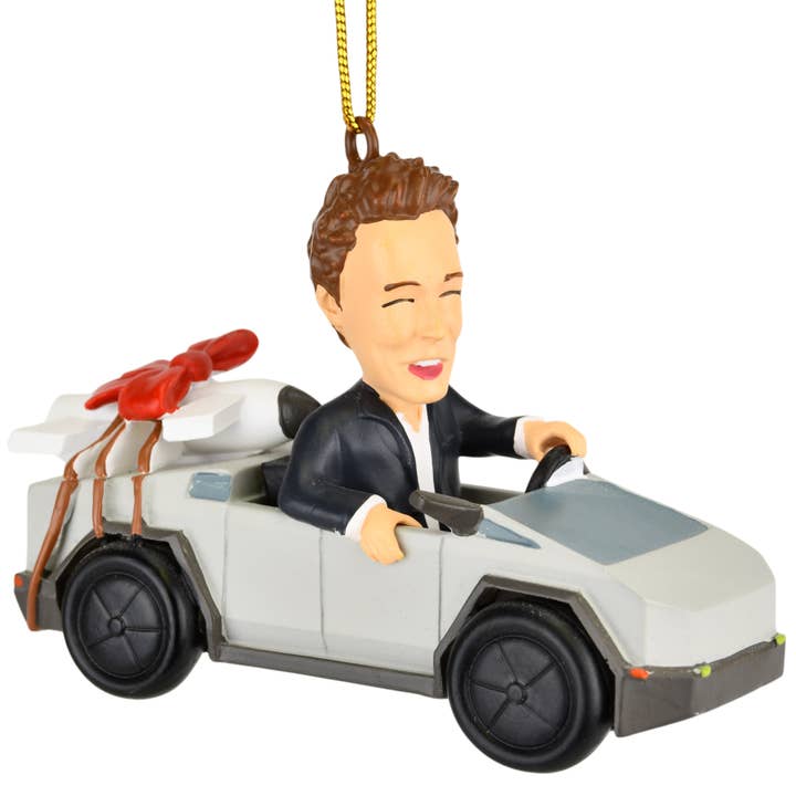 Funny Space Man Billionaire Businessman Christmas Ornament Futuristic Truck & Rocket for wholesale by Tree Buddees