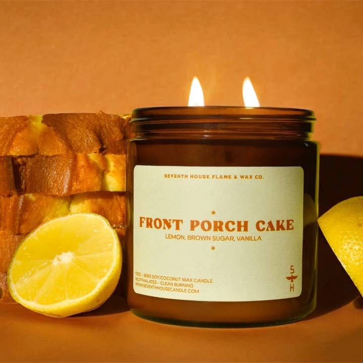 FRONT PORCH CAKE - Lemon Pound Cake Candle for wholesale by Seventh House Candle