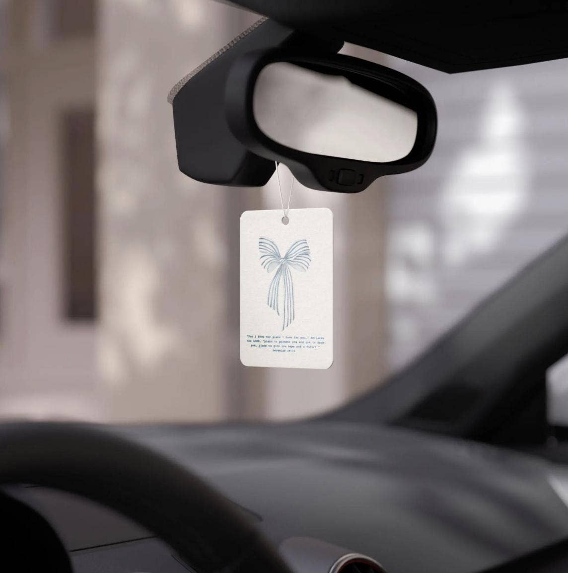 Sunday Grace Studio - Venta al por mayor Ambientador de coche - Mujer - Ambientador de coche con versículo bíblico cristiano Jeremías 29:11 Océano2