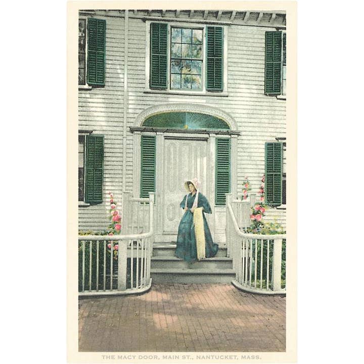 Greeting Card NT-76 Macy Door, Main Street, Nantucket, Massa for wholesale by Found Image Press
