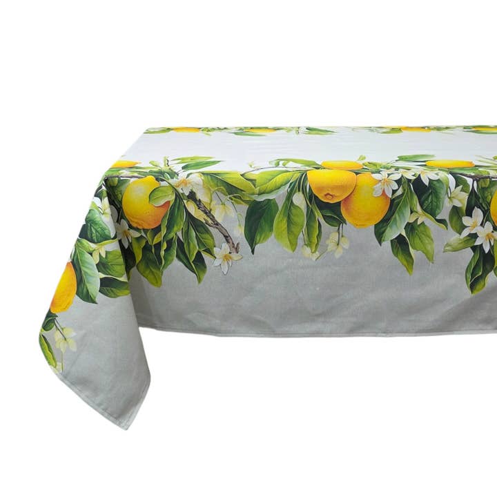 Nappe Citron Imprimée en Coton Mélangé pour la vente par Lunaria Lab