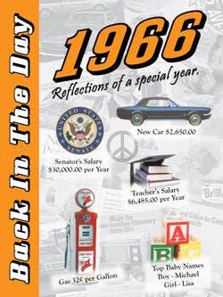 Carte/livret Back In The Day 1966 (enveloppe incluse) pour la vente par 3 Oak Publishing / Back In The Day