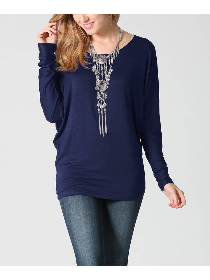 42POPS - Wholesale Tunic - Women's - ...SI-6187 Plus Size Dolman Tunic