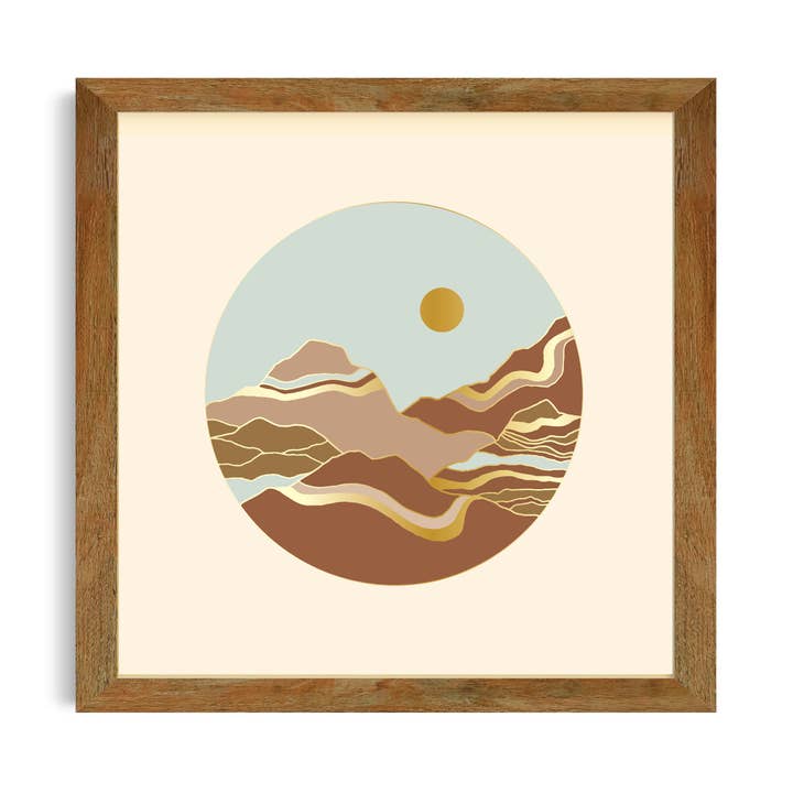 Mountain of Dreams | Goldfolien-Kunstdruck für den Großhandel von Studio Sea Design