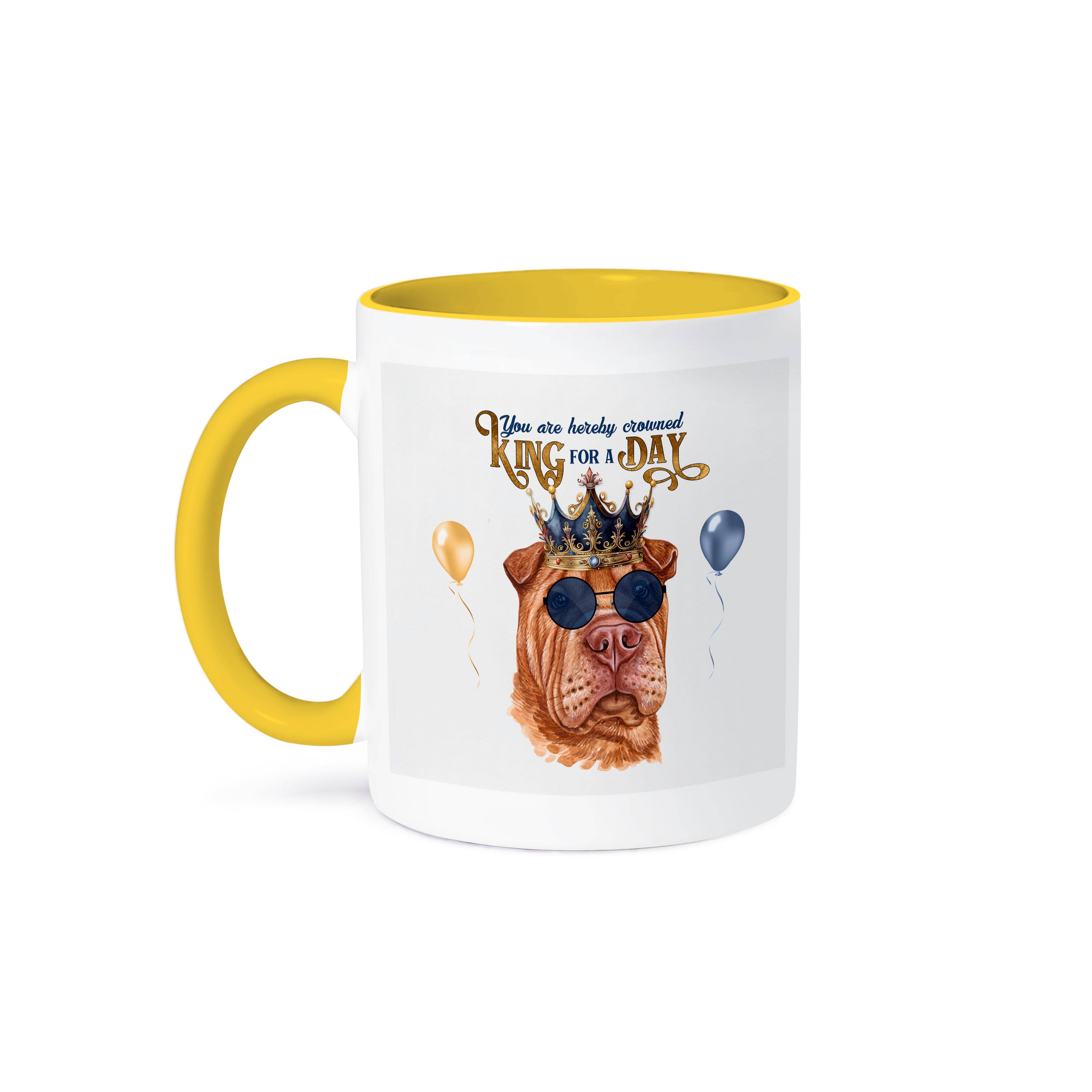 3dRose - Wholesale Coffee Mug - 3dRose, Shar Pei in a Crown and Sunglasses for Dads King of the Day Theme, Mug0