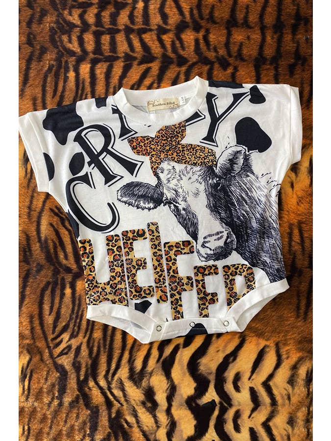 luluclothes - Wholesale Bodysuit (Non-Footed) - Baby - XCH0014-8H Leopard Cow short sleeve infant baby onesie2