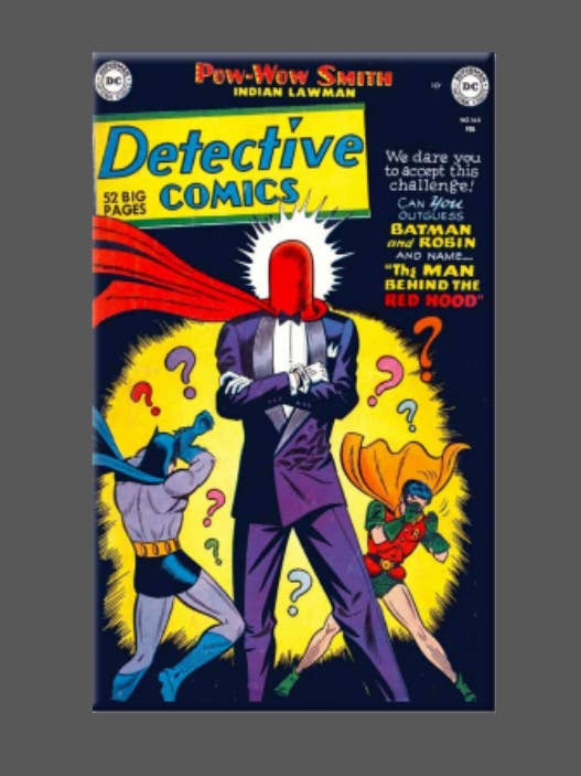 BATMAN, Magnete, Bottone, Specchio, CAPPUCCIO ROSSO per la vendita all'ingrosso da parte di Ba Ba Buttons