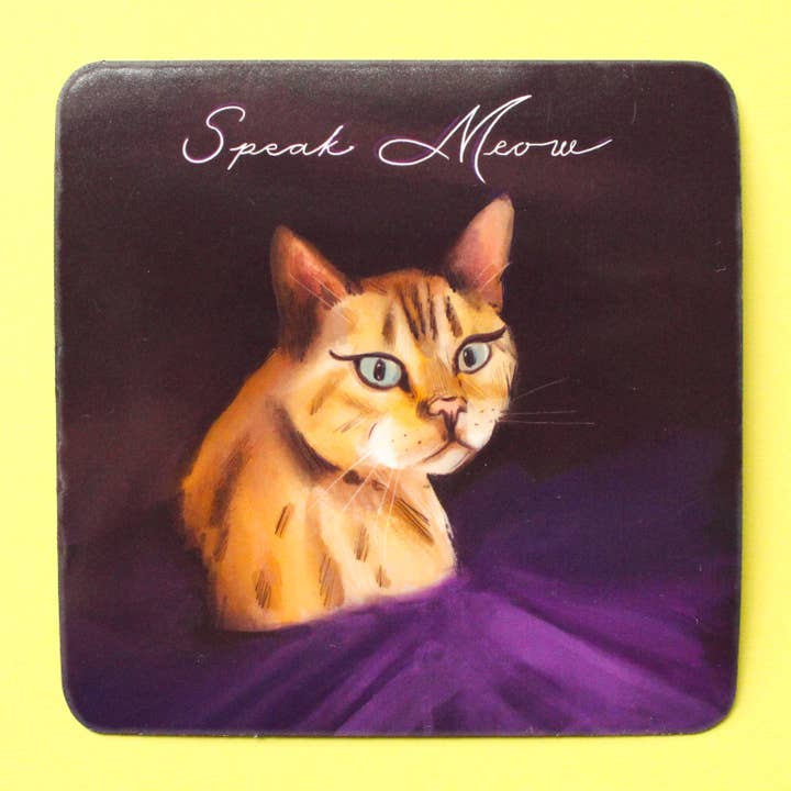 Amy Hartelust Art and Illustration – wholesale Sticker – Speak Meow Cat Vinyl Sticker