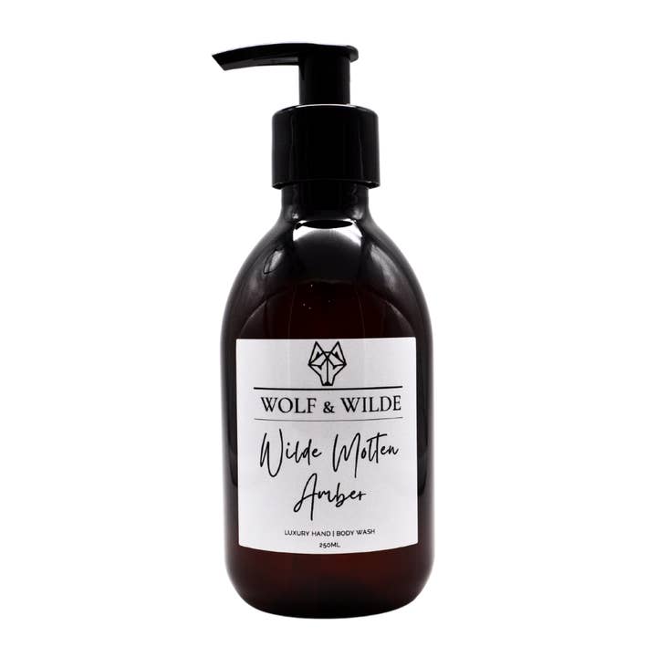 Wilde Molten Amber Luxury 2 In 1 Liquid Soap - Hand & Body 250ML for wholesale by Wolf & Wilde