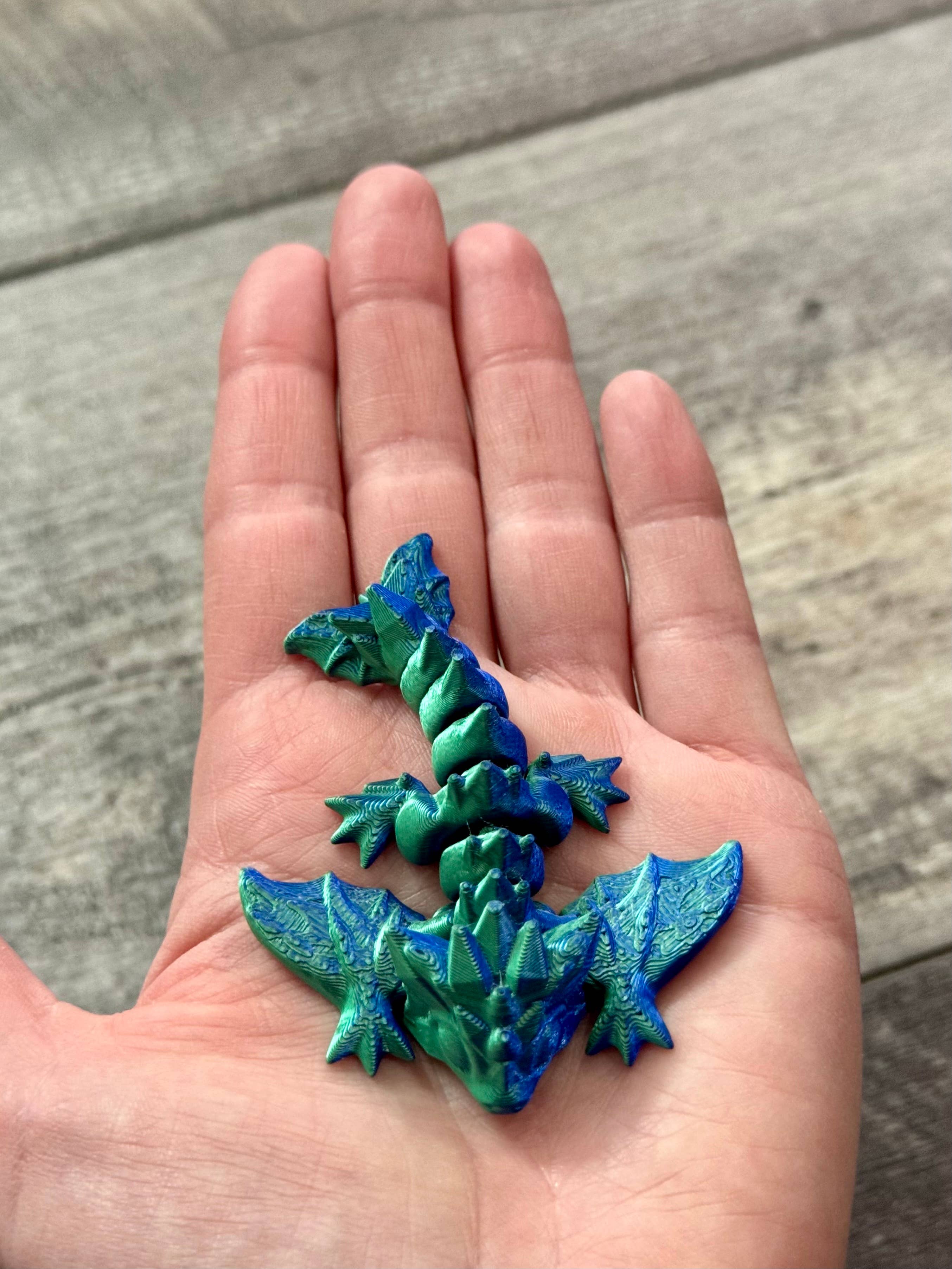 LNZ Custom Design - Vendita all'ingrosso Giocattolo fidget - Bambini - Confezione da 5 Wyvern Variety - Wyvern Dragons stampati in 3D10