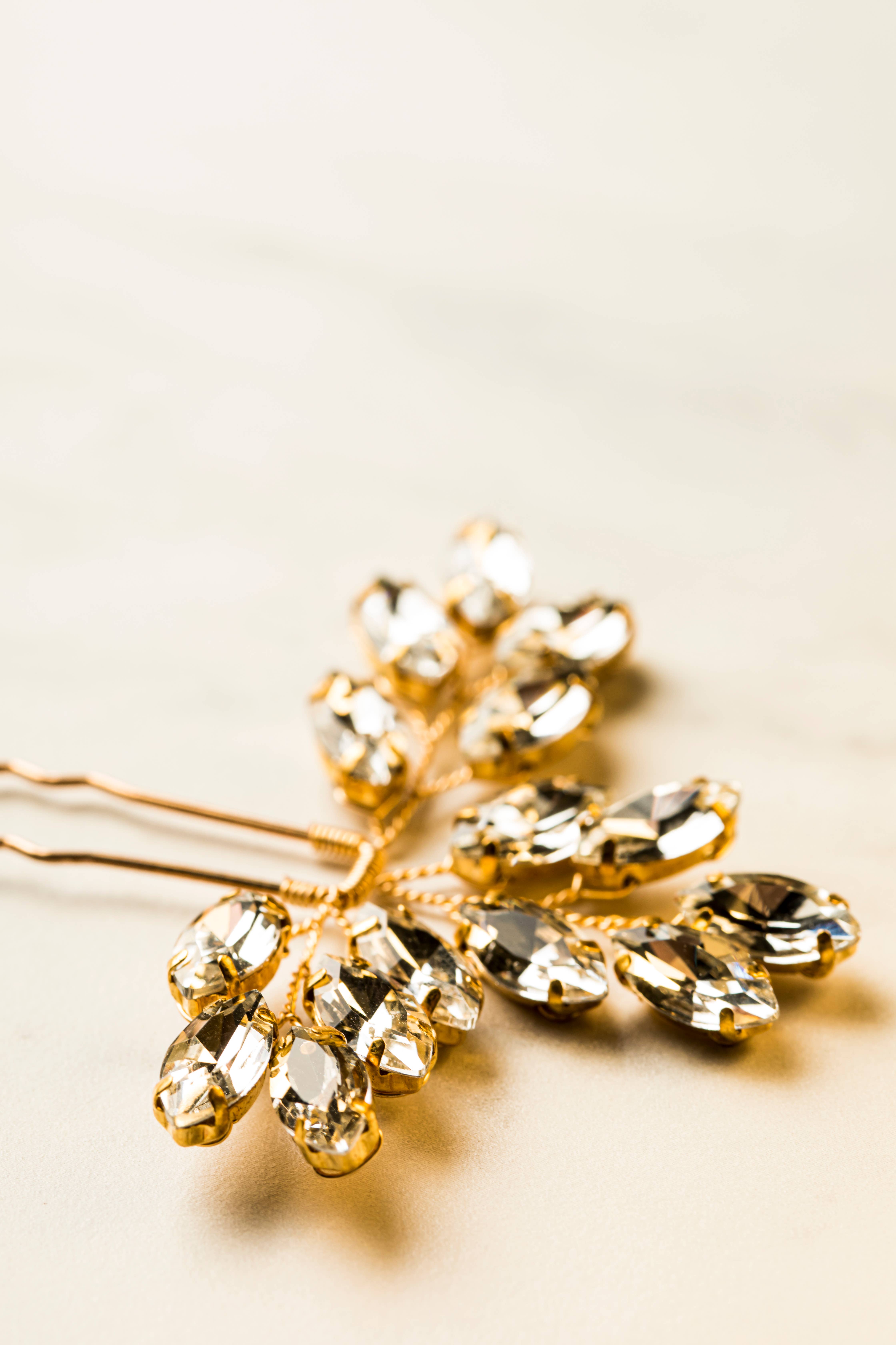 SallyJaneBridal - Wholesale Hair Pin - Esther Hairpins Gold - bridal hair jewelry - set of 25