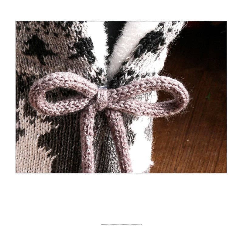 Ekartini - Vente Pochette cadeau pour bouteille de vin - Couvre-bouteille de vin tricoté, décoration de Noël3