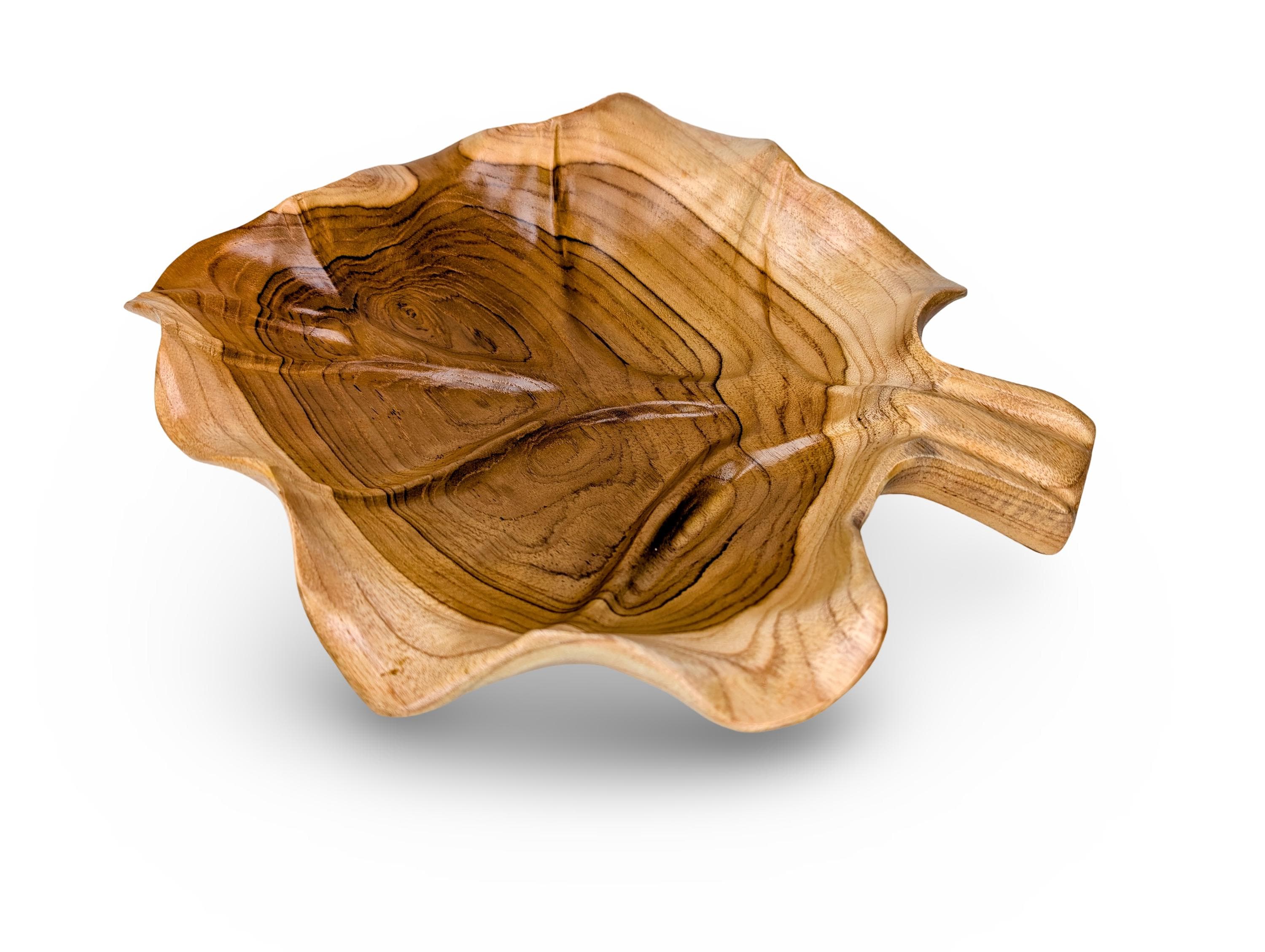 baligood - Wholesale Serve Bowl - WOOD CENTERPIECE BOWL, Wood Table Bowl, Wood Centerpiece, Teak Fruit Plate, Teak8