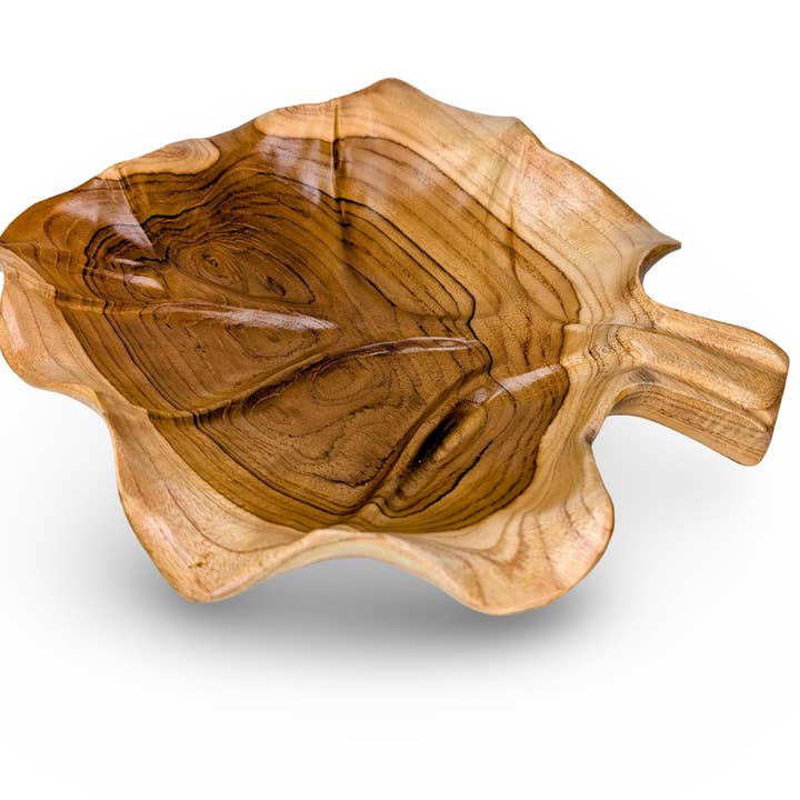 baligood - Wholesale Serve Bowl - WOOD CENTERPIECE BOWL, Wood Table Bowl, Wood Centerpiece, Teak Fruit Plate, Teak8