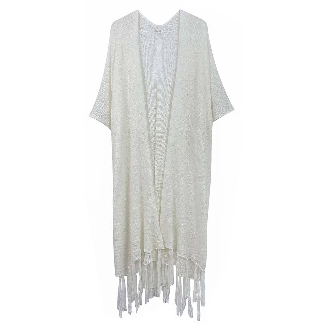 Fashion City - Venta al por mayor Kimono - Mujer - Cárdigan largo de punto con flecos y forro tipo kimono29