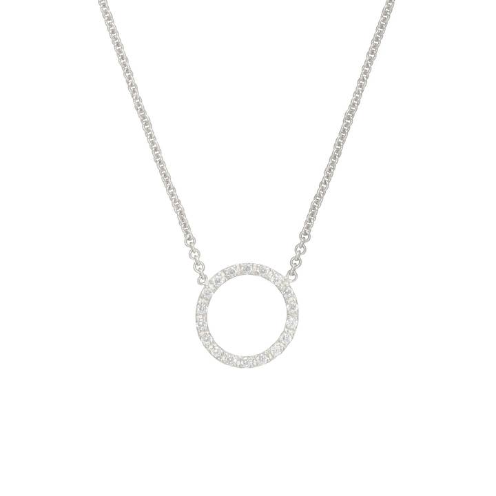 CZ ATHENA NECKLACE/SILVER for wholesale by Claudia Navarro Jewelry USA