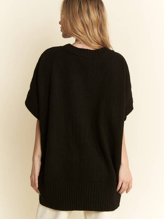 JADE BY JANE - Wholesale Knit Top - Women's - SHORT SLEEVE SMILE OVERSIZED KNIT TOP16