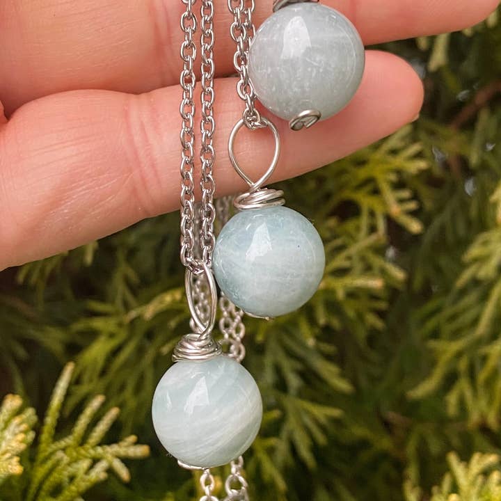 Coconut Quartz - Wholesale Halskettinghanger - Aquamarijn ketting Aquamarijn hanger zilveren ketting2