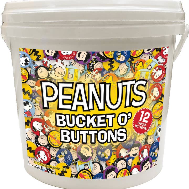 Great Stuff Novelties (GSN) by NMR Brands - Wholesale Lapel Pin/Button - 144 Unit Bucket o' Buttons - Peanuts1