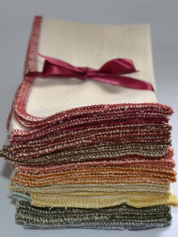 Organic Birdseye - 14x14 Paperless Unpaper Towels 2 Ply for wholesale by Ginas Soft Cloth Shop