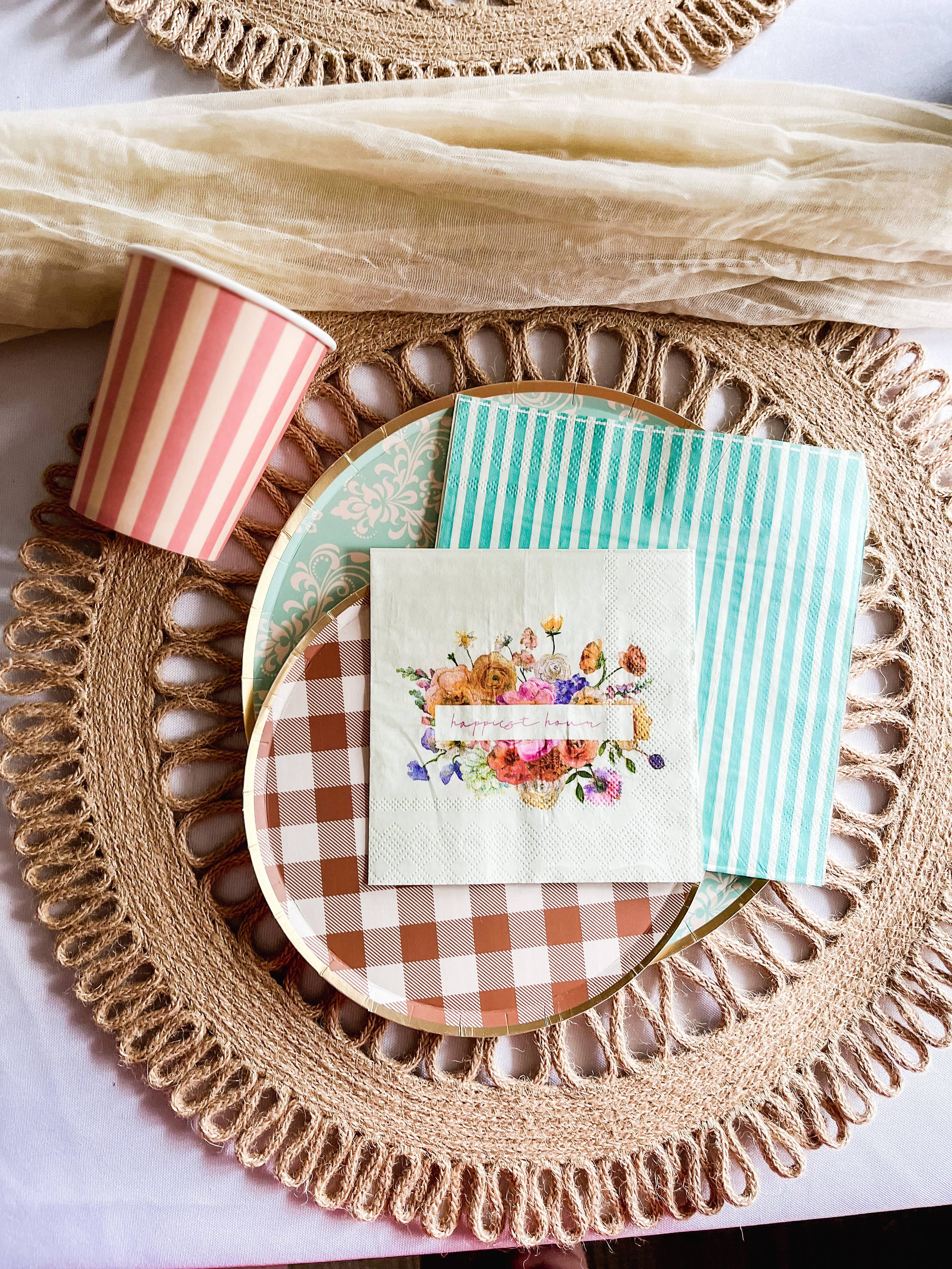 Josi James - Venta al por mayor Taza desechable - Vasos a rayas para colección Patisserie2