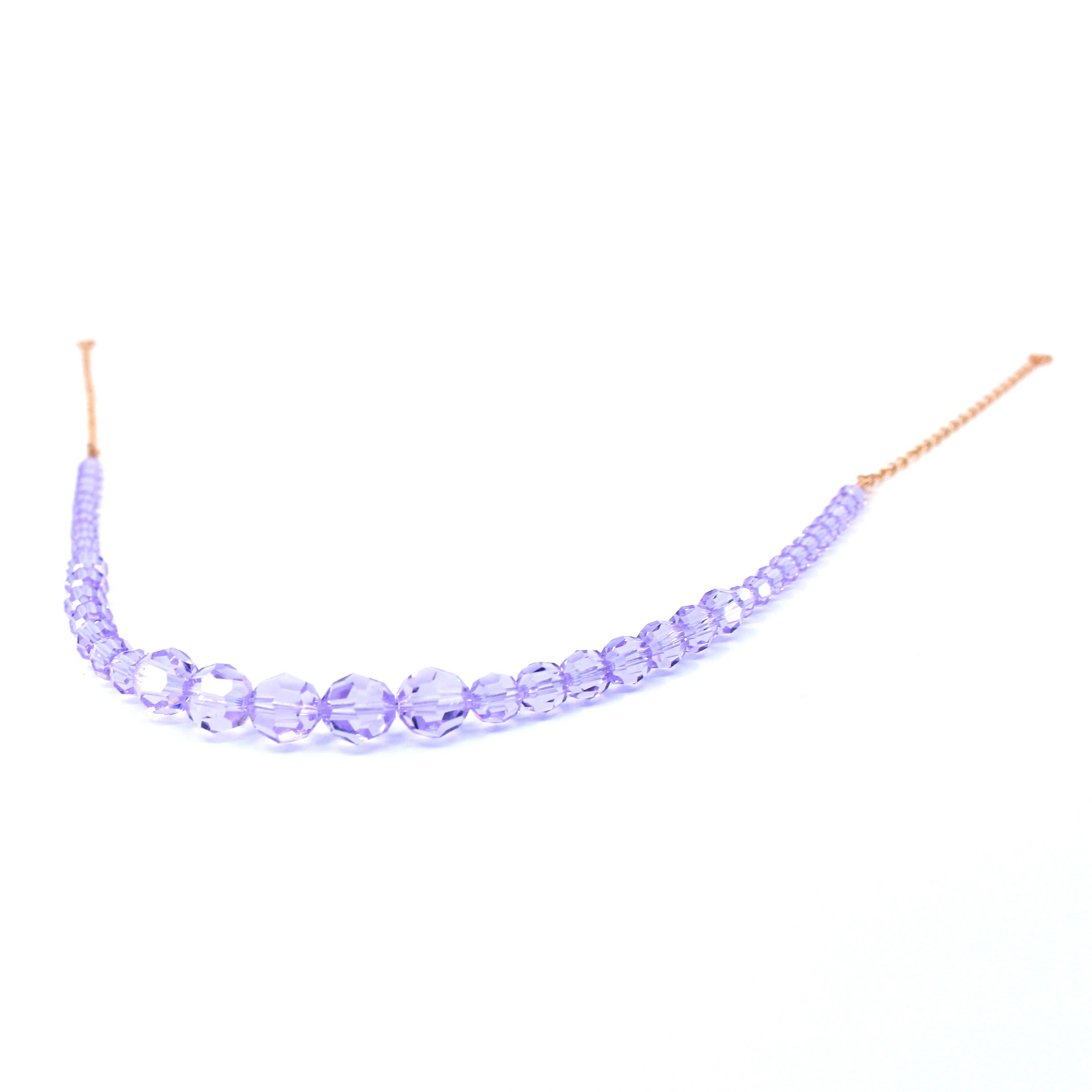 Restrained Grace - Wholesale Choker/Collar - Ultra Discreet Swarovski Crystal Day Collar in Lavender1