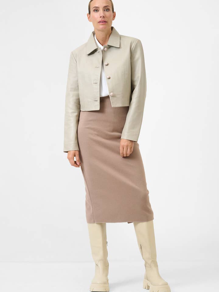 Ricano – wholesale Leather jacket – Women′s – Short Women's Bolero Yolanda - Lamb Nappa Leather8