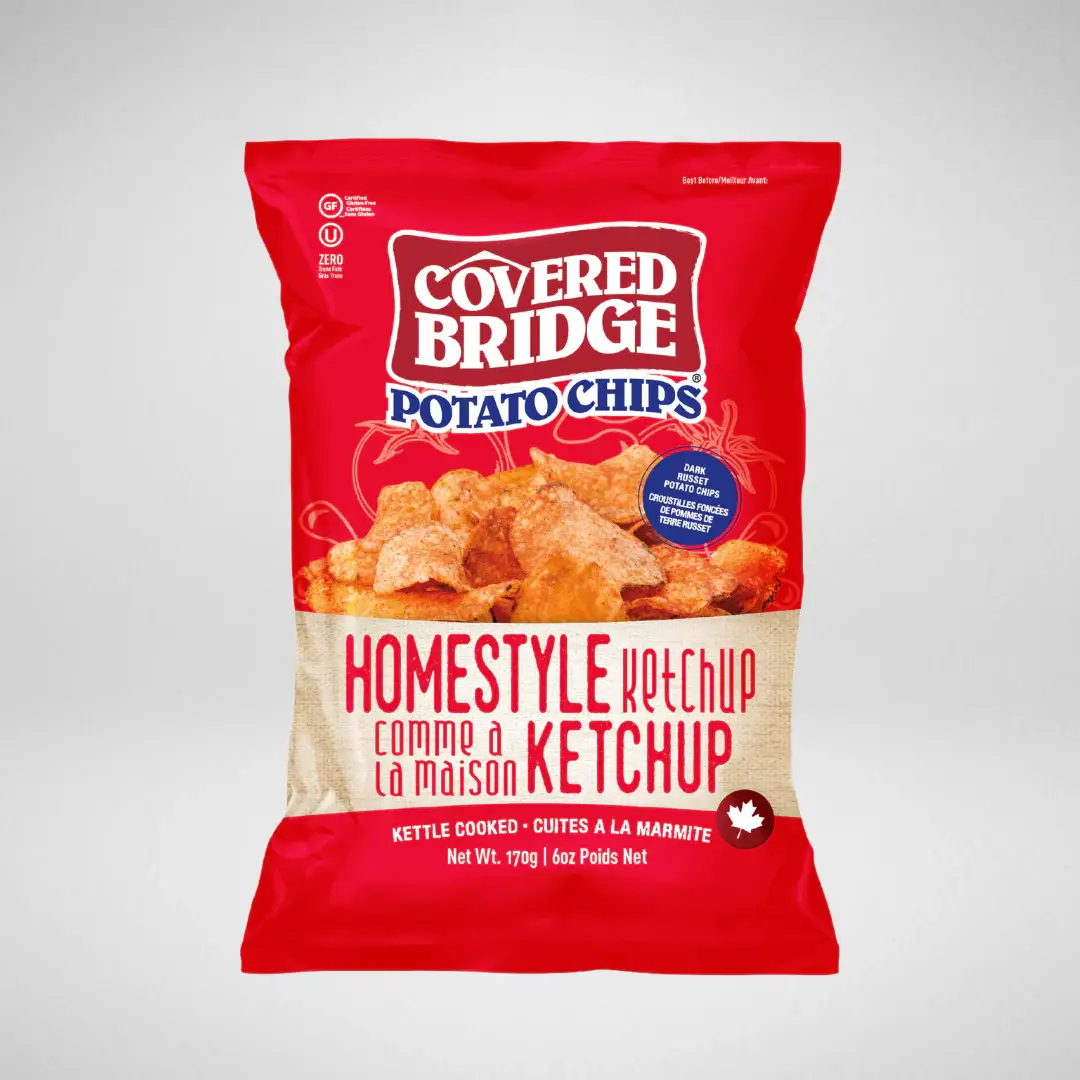 Weekly Provisions – Großhandel Chips – Chips 170g Altmodischer Ketchup - Covered Bridge0