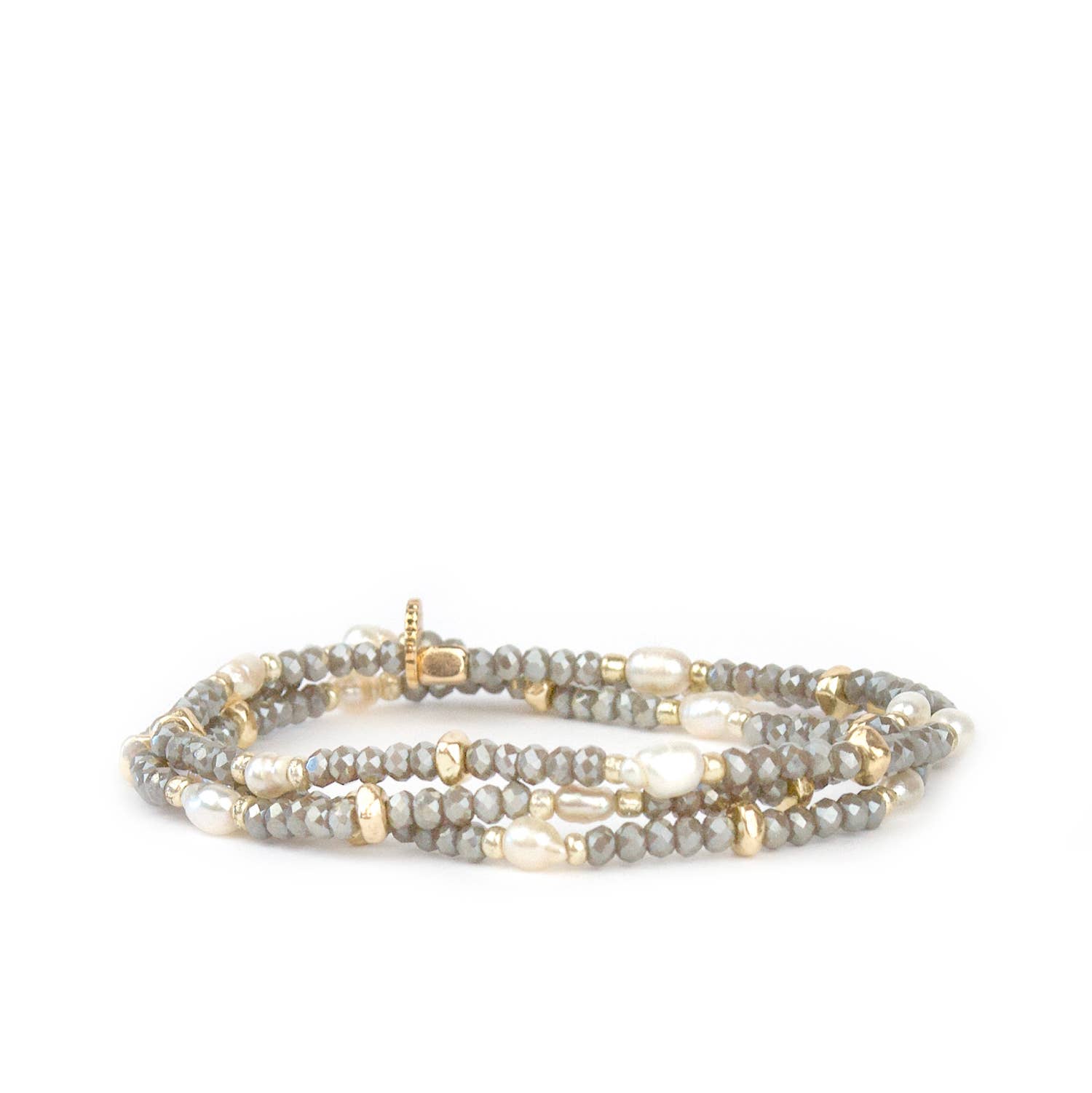 Marlyn Schiff - Wholesale Beaded Bracelet - crystal beaded pearl wrap bracelet3