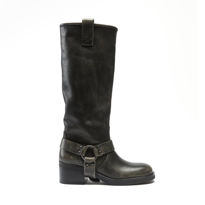 Frank Daniel – Großhandel Combat Boots – Damen – Schwarzer Biker-Biker für Damen, hergestellt in Italien. FD7610