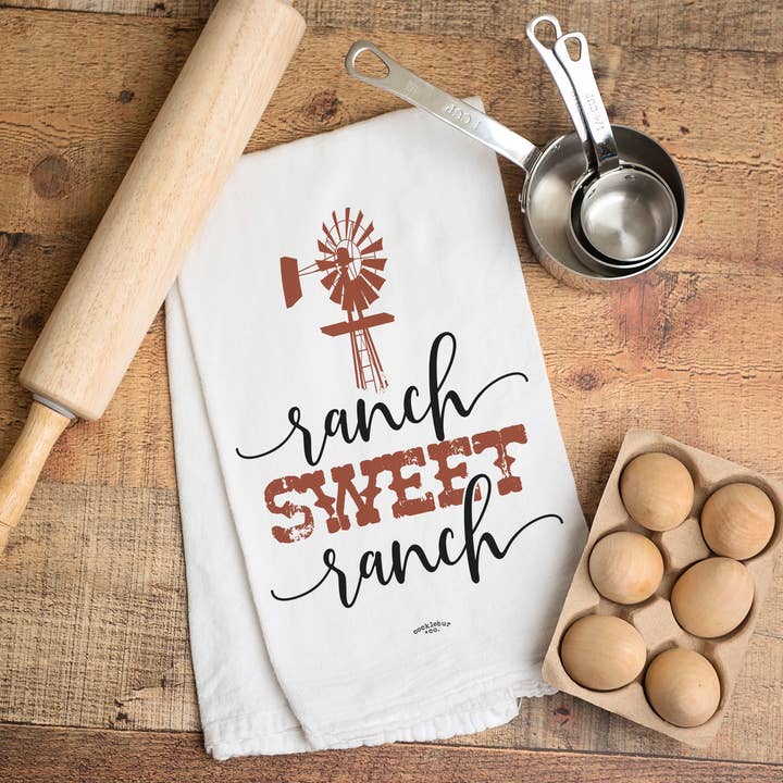 Ranch Sweet Ranch (vindmølle) - Gammeldags viskestykke for engroshandel hos Cocklebur & Co.