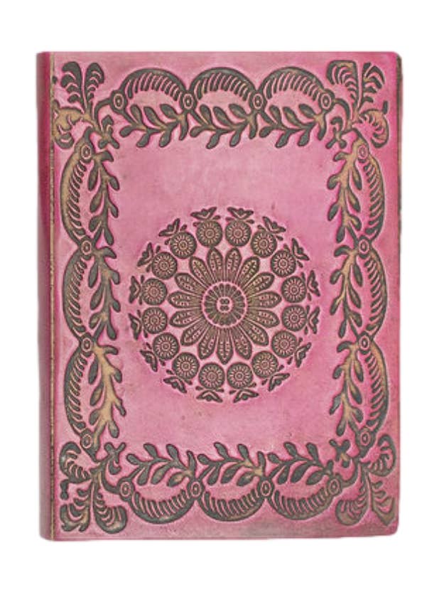 Embossed Buffalo Leather Journal/Notebook - Sorrel for wholesale by BOSS Paper Company