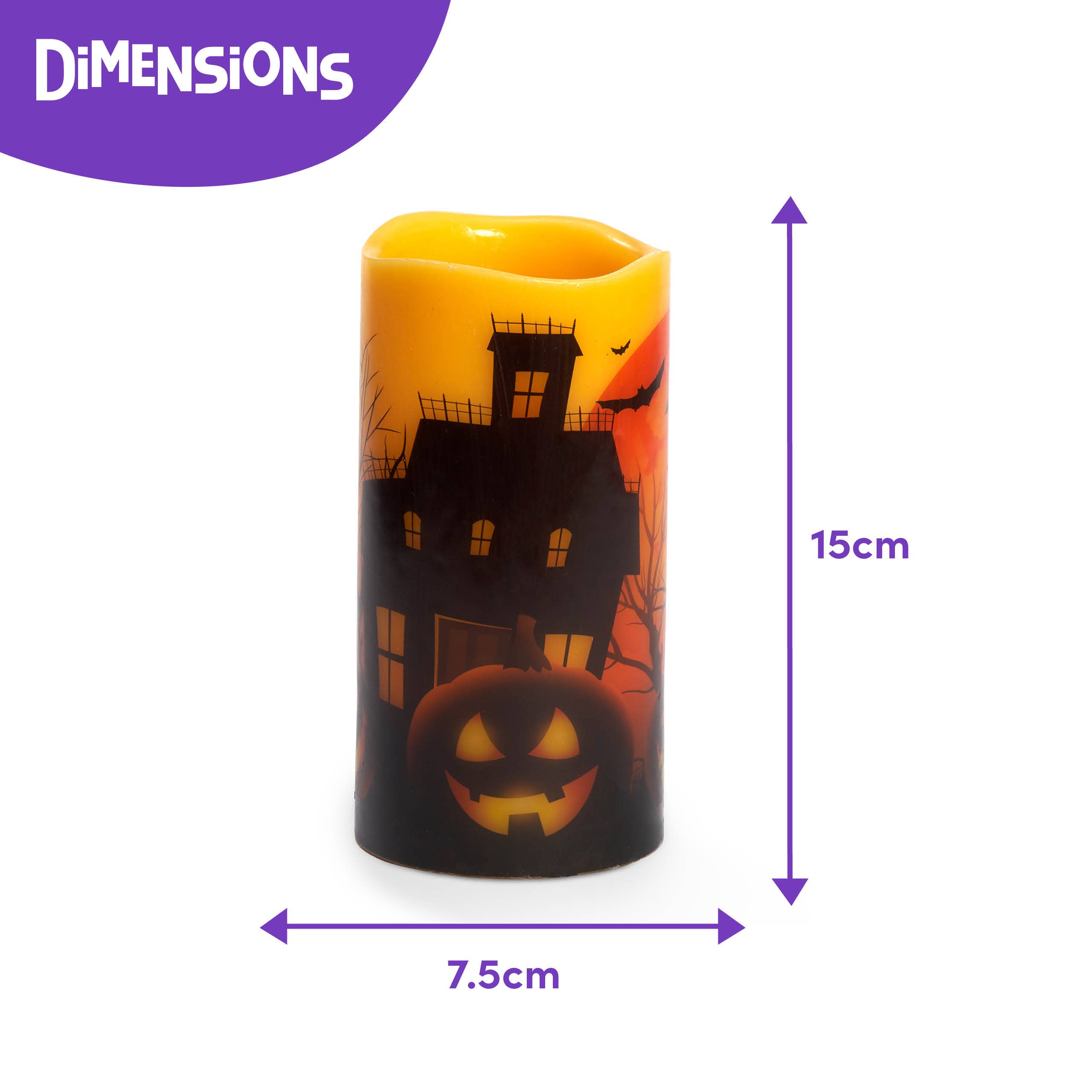 The Twiddlers – wholesale Flameless candle – 3 Halloween Real Wax Flameless Candles, LED Battery Operated2