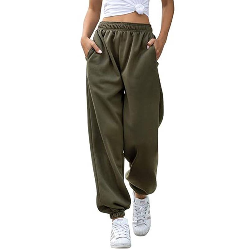 HIDDENBRAND - Wholesale Pants - Women's - Fall Baggy Jogging Sweatpants Trouser 16 Colors5