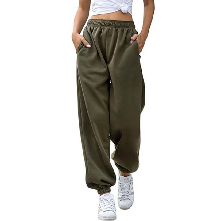 HIDDENBRAND - Wholesale Pants - Women's - Fall Baggy Jogging Sweatpants Trouser 16 Colors5