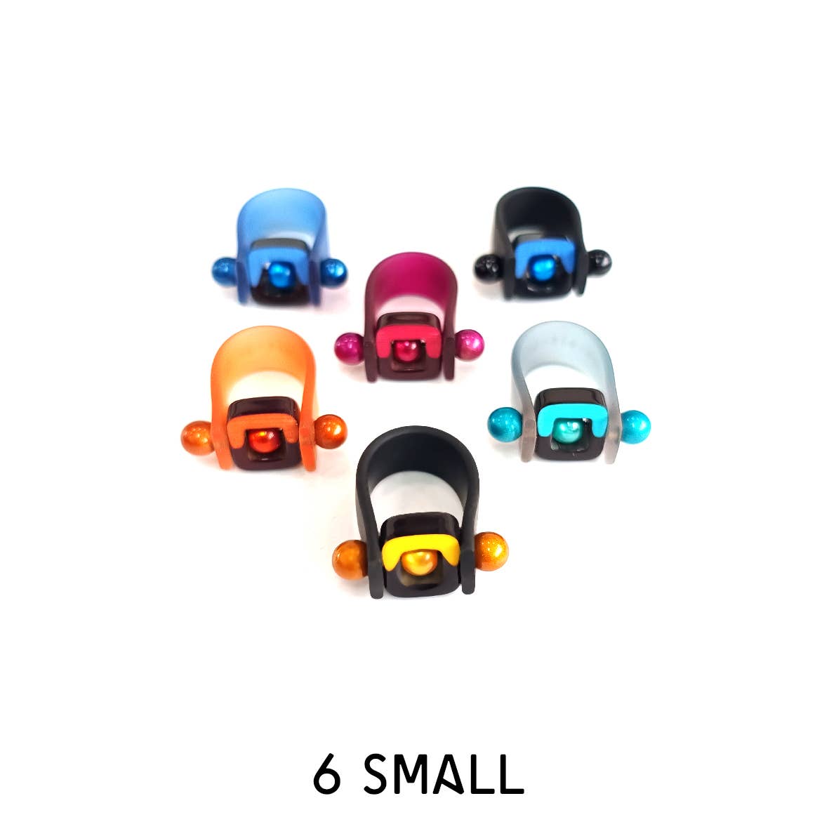 ALEX+SVET - Vente Anneau/bague à empiler - LUXOR | lot de 6 bagues en résine | PRIX BAS0