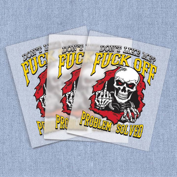 Va te faire foutre, transferts thermocollants DTF pour la vente par Iron It