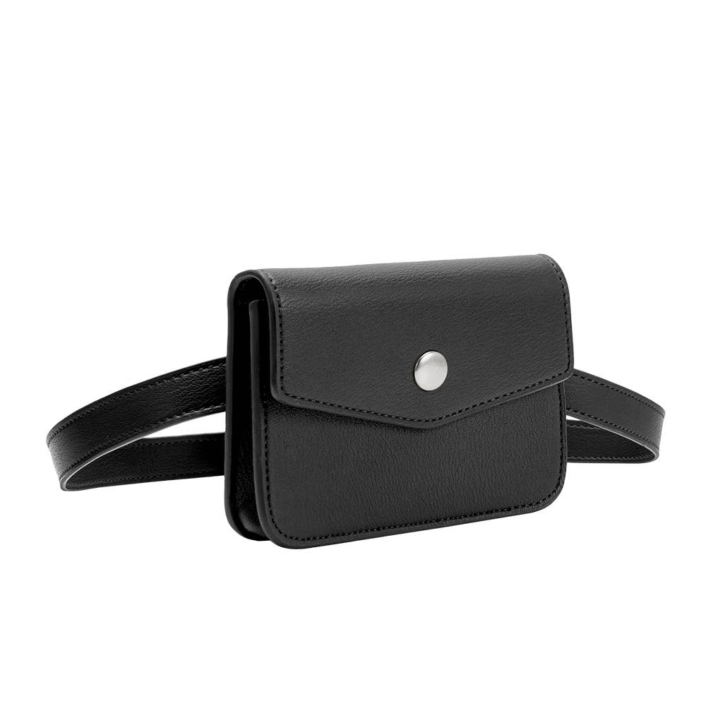 Melie Bianco - Wholesale Wallet - Women's - Amberlee Black Vegan Leather Wallet1