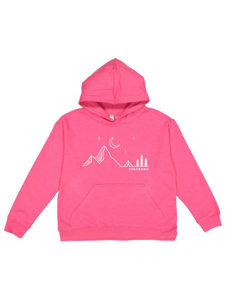 Colorado Night Scene Hoodie voor kinderen voor wholesale door Homeplace Apparel