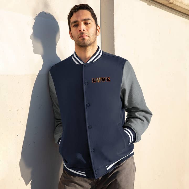 Men LOVE Varsity Jacket for wholesale by E.O.U. Ready Wear