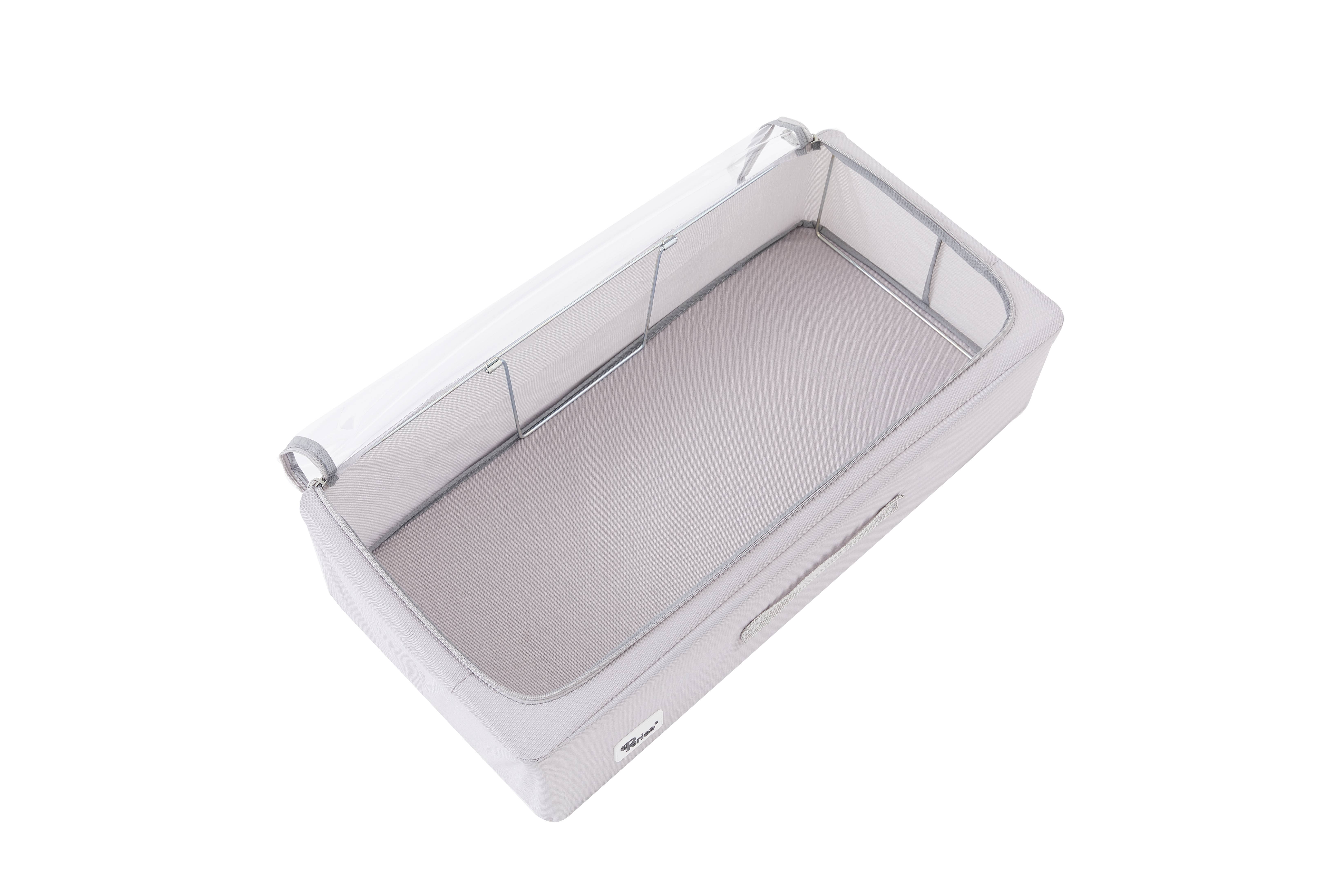 Periea - Vente Bacs de rangement - Boîte de rangement pliante fine Periea pour dessous de lit avec couvercle transparent à fermeture éclair8