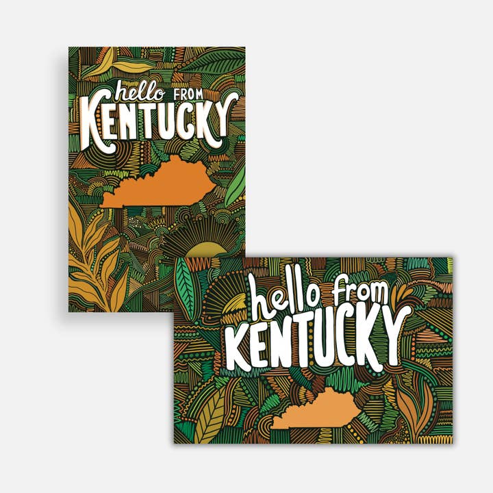 'Hallo Kentucky' Soft Touch Postkarte, 4x6 Zoll für den Großhandel von Jessica Holly Creative