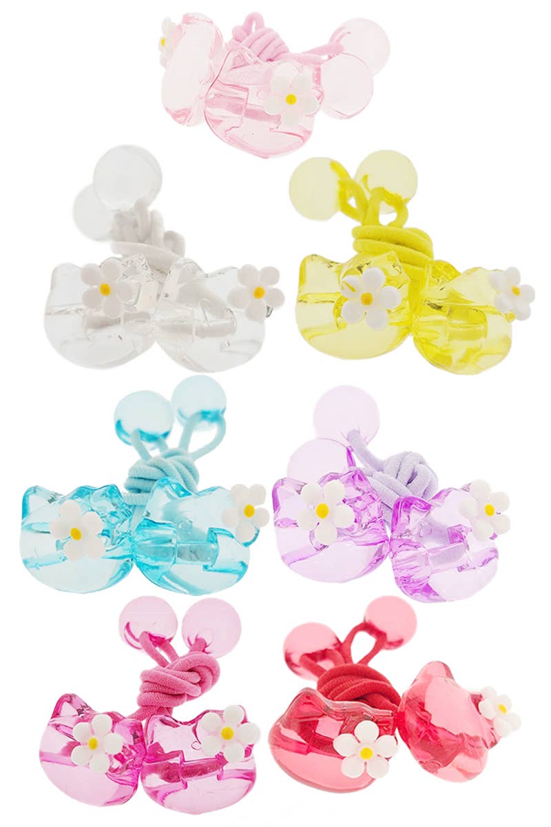 Cap Zone - Wholesale Hair Tie - Kitty Cat Knocker Beads Y2K Ponytail Hair Ties0